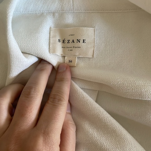 Sézane Abelia top in Ecru, size 36 - Picture 3 of 5
